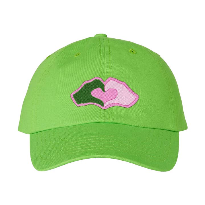 Calm Down Caren - Vente Casquette de baseball – unisexe - Casquette de papa brodée Wicked Heart Hands Emoji Glinda Elphaba1