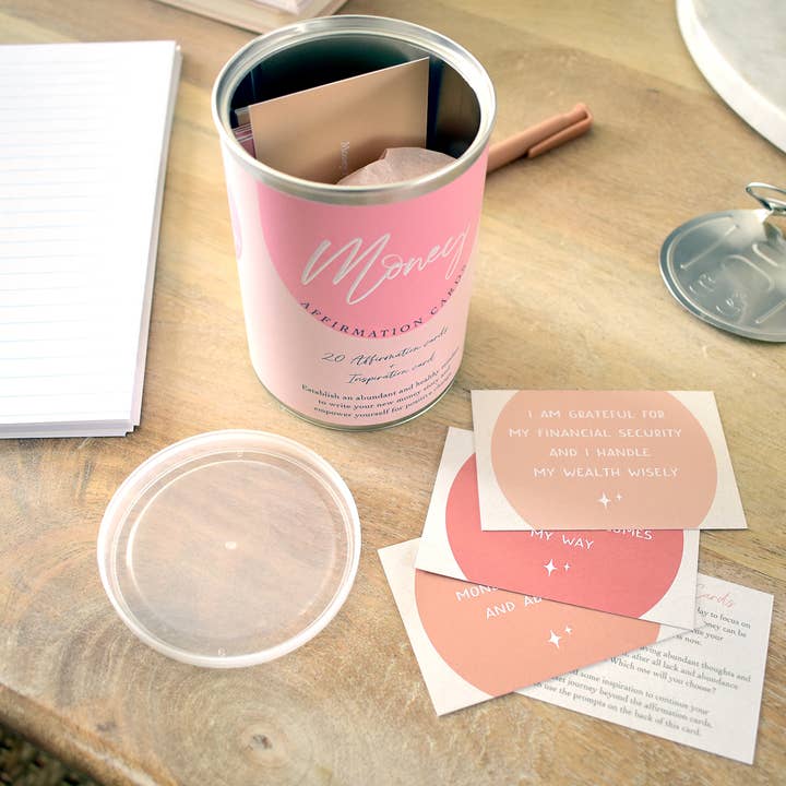 Três Paper Co - Wholesale Stationery/Notecard Set - Money Affirmation Cards Tin5