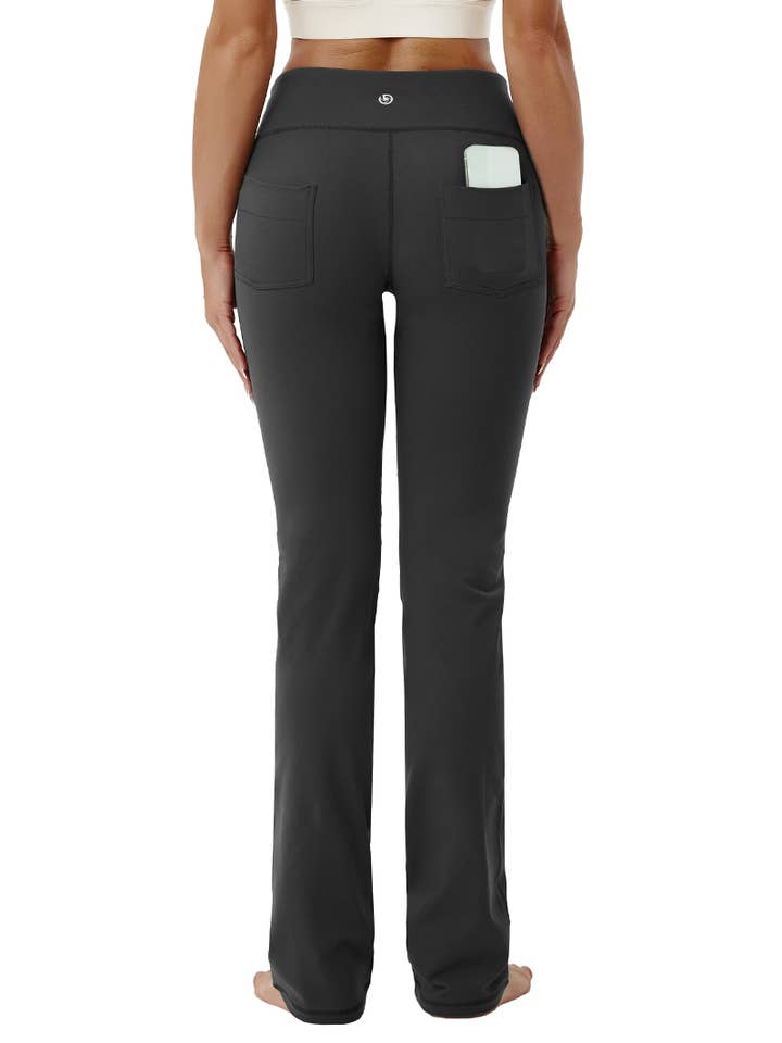 Rosa Clothing - Wholesale Athletic Pants - Women's - Women's Straight Leg Yoga Pants with Pocket _33"inseam