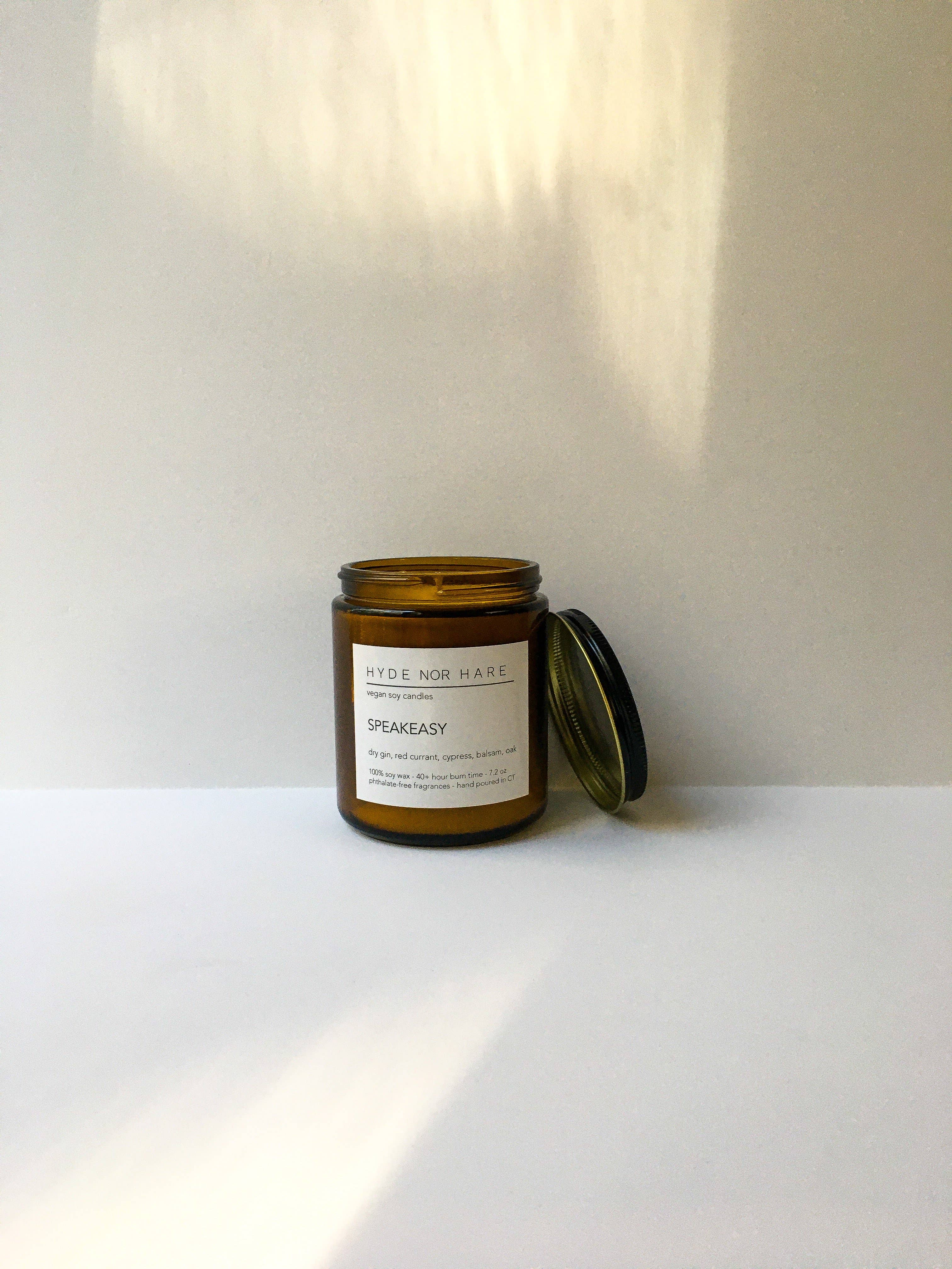 HYDE NOR HARE - Wholesale Jar/Filled Candle - SPEAKEASY vegan soy candle1
