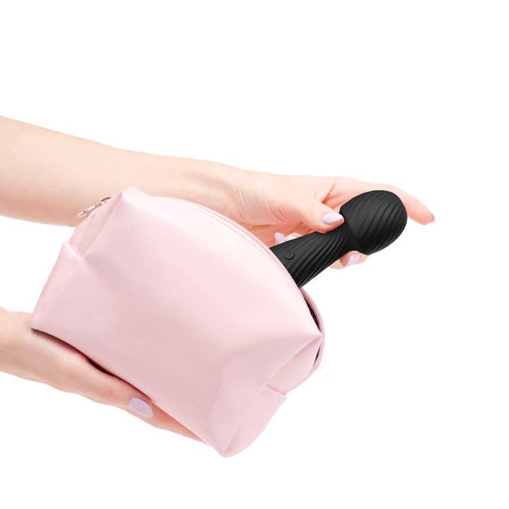 Kinky Pleasure - Wholesale Sex Toy - Bossoftoys - 52-00025 - Dazzle Black Silicone Massager USB - 9 Vibration Modes - Mini Wand8