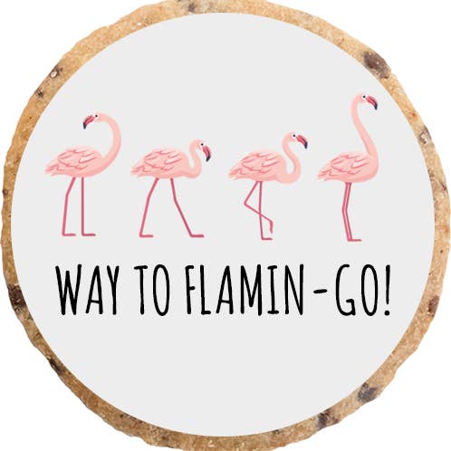 Way To Flamin-Go Themed Cookie for wholesale by KEKSZauber