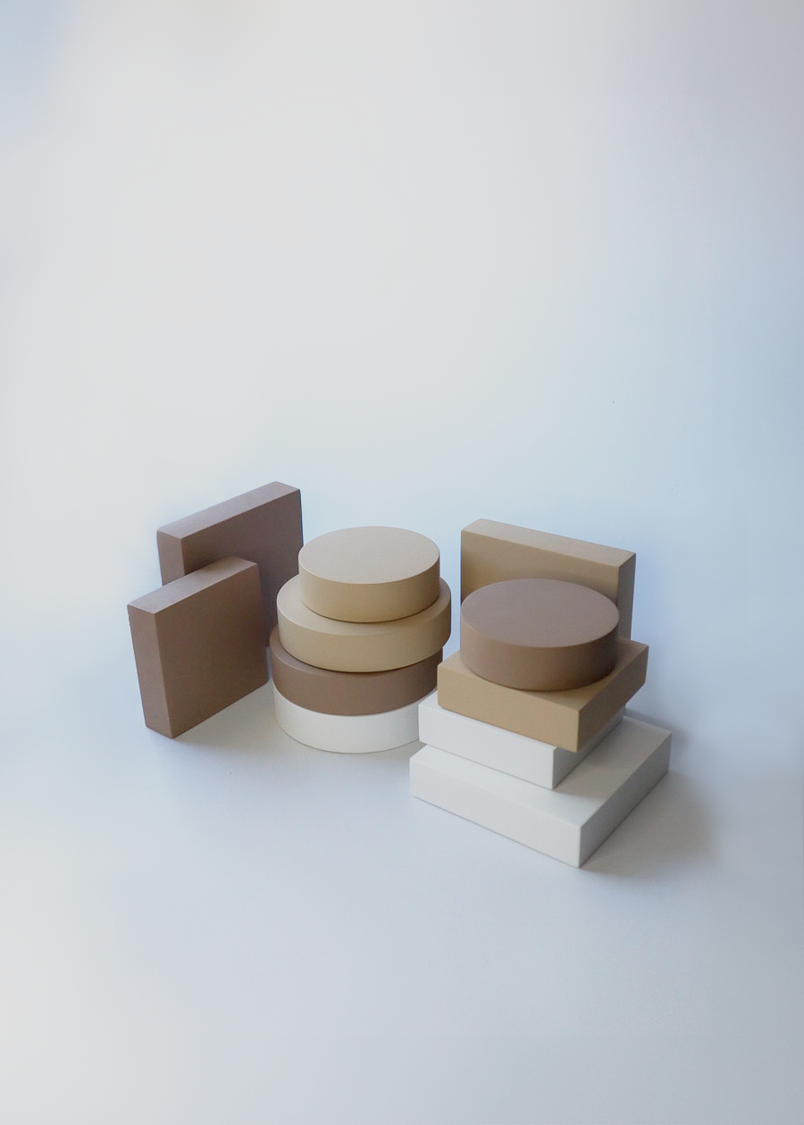 Block Set Project – Großhandel Verkaufsdisplay-Ständer/-Gehäuse – Beton-Zylinder- und quadratische Präsentationspodeste für den Einzelhandel7