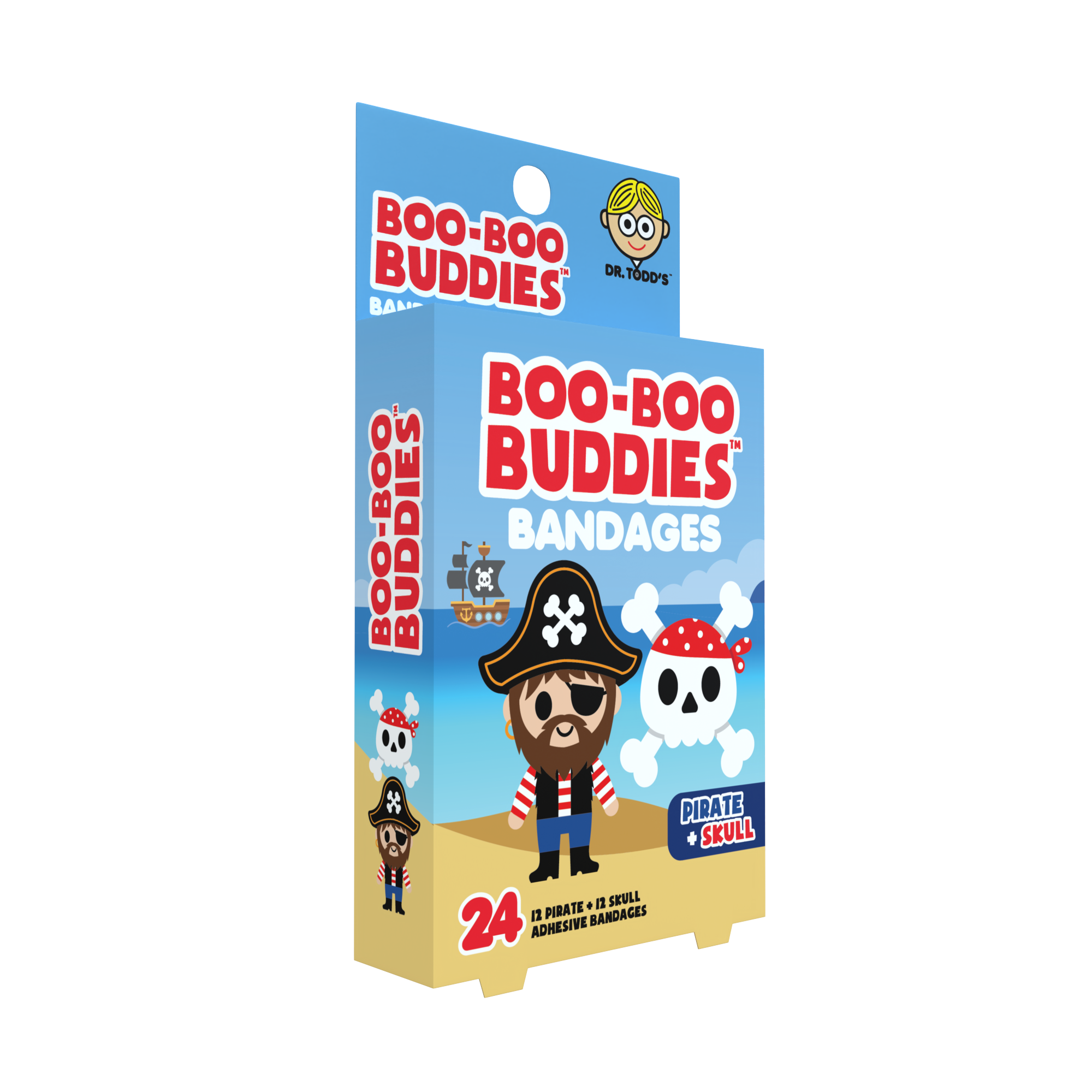 Boo Boo Buddies - Wholesale Bandaids/Bandages - Kids Bandages – Pirate + Skull (24 Count, Latex-Free)6