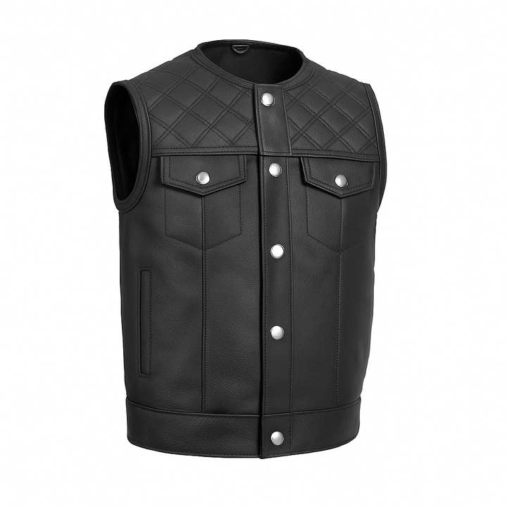 Stealth Commander - Herre Motorcykel Lædervest for engroshandel hos Pure Leather