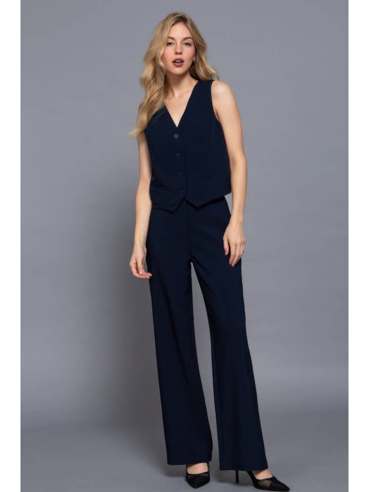 CC Wholesale Clothing - Wholesale Suit Vest - Women's - V-neckline W/front Button Closure Vest9