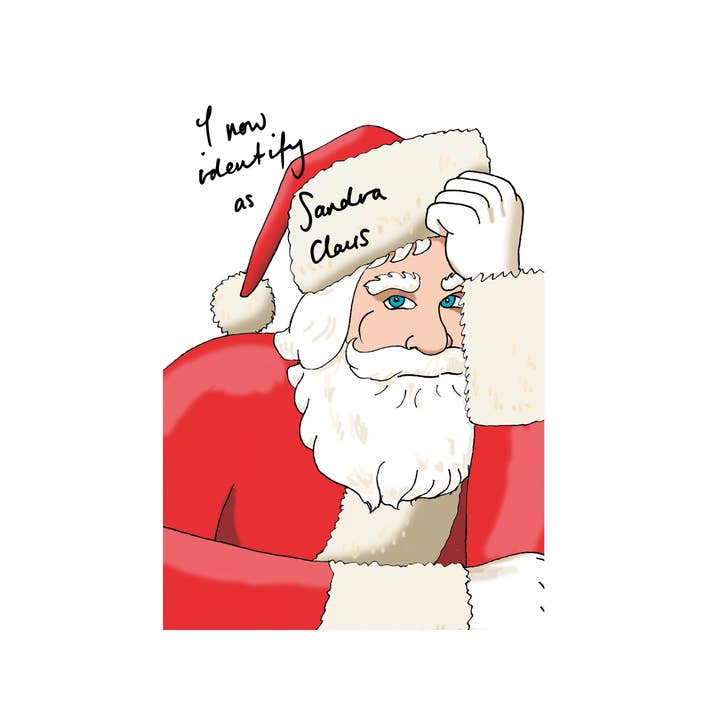 Carte de Noël amusante pour papa pour personne de genre fluide pour la vente par Duggoons Greeting Cards