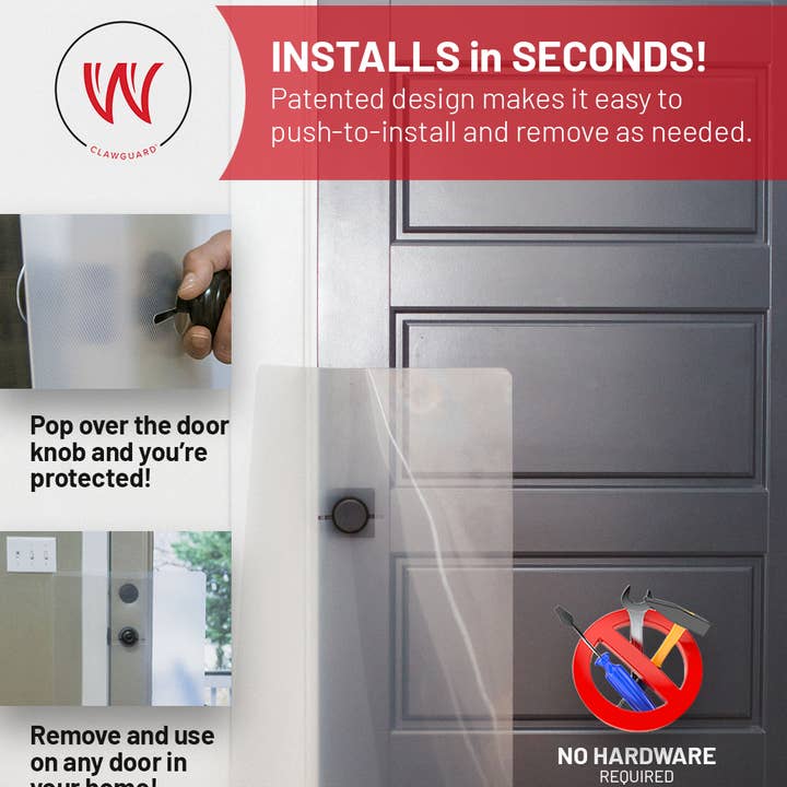 CLAWGUARD - Wholesale Pet Paw Protection - Original CLAWGUARD Door Shield - Door, Door Frame and Wall Protection6