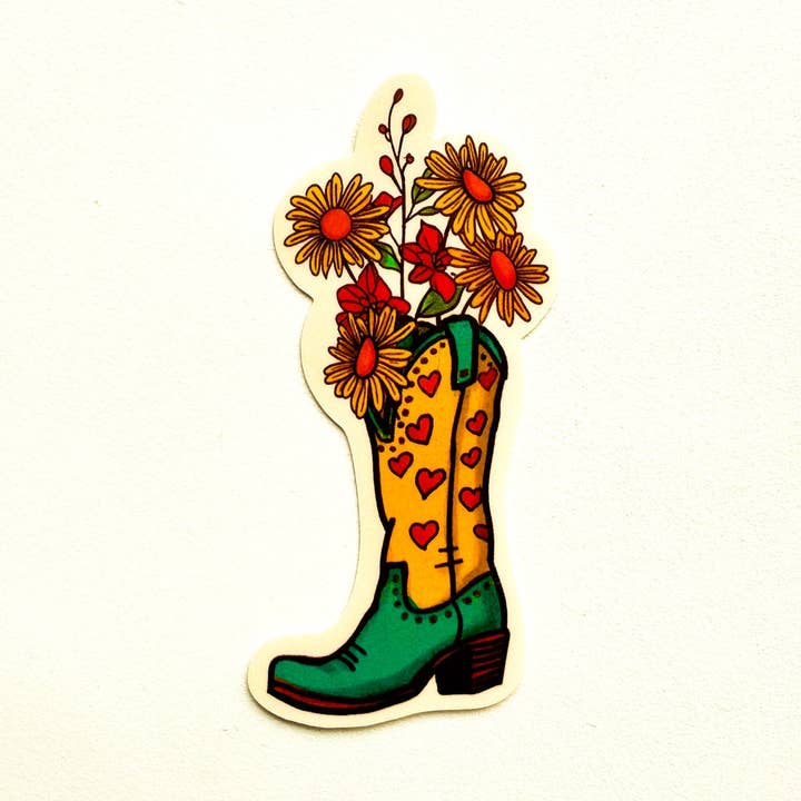 Stickers - Flower boots for wholesale by Les Tatoués