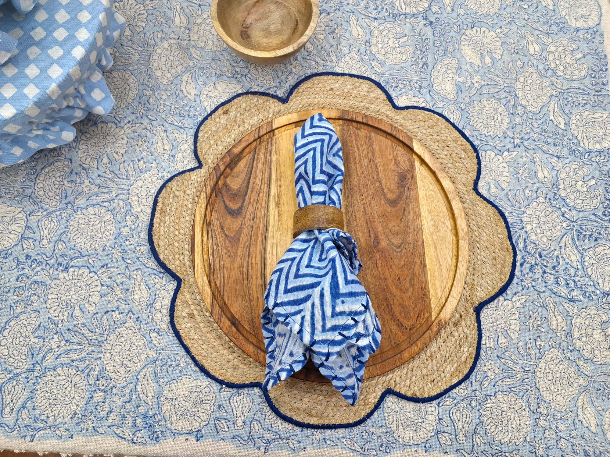 Eyda Homes - Wholesale Placemat - Handmade Jute Placemats Set of 6 | Woven Round Table Decor