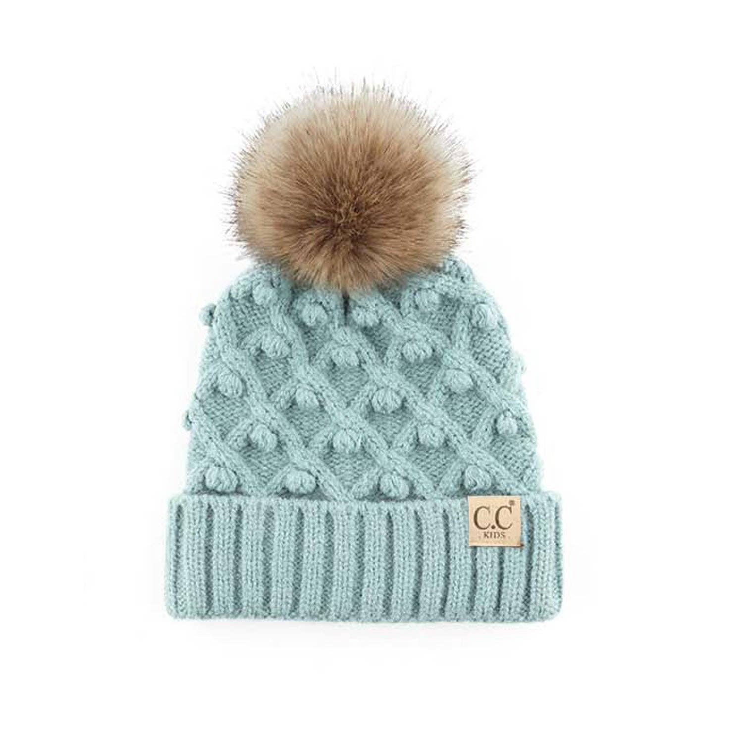 Truly Contagious - Wholesale Beanie - Kids - CC Kids Crafted Pom Detail Beanie ( KIDS-3836 )3
