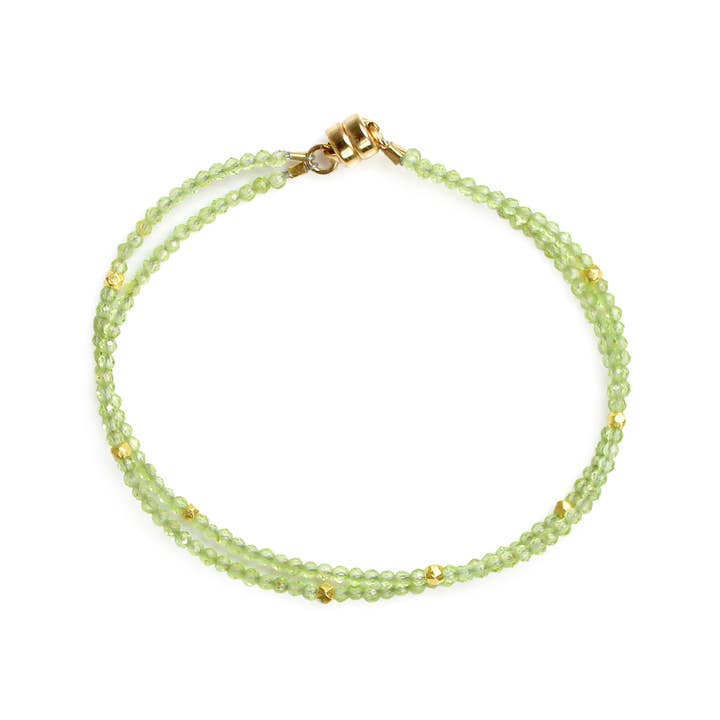 B-4038 PERIDOT 2 STRAND BRACELET for wholesale by Alicia Van Fleteren Jewelry Design