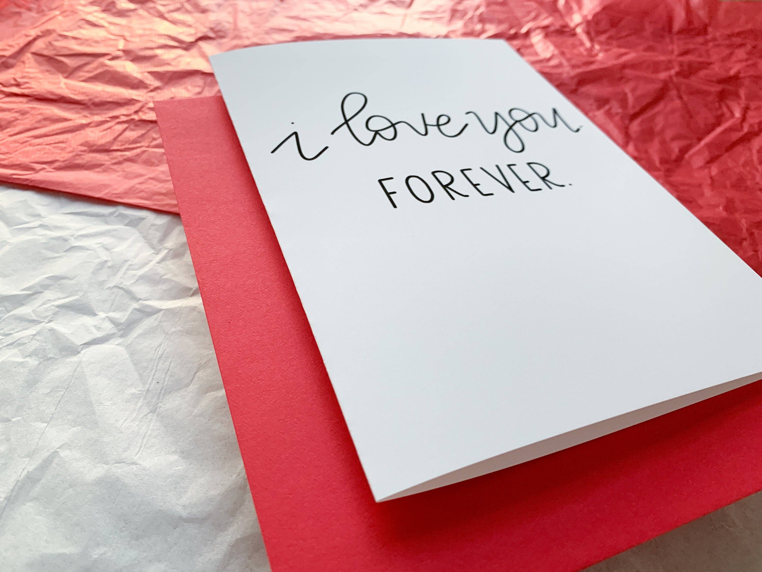 Stone Donut Design, LLC – Engroshandel Valentinsdagskort – Jeg elsker dig Forever Simple Håndlavede Valentinsdag kort3