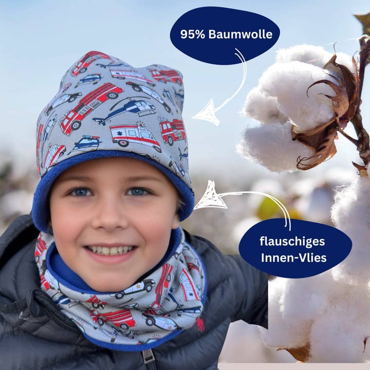 HECKBO - Wholesale Beanie - Kids - Kids Beanie Hat & Loop - Emergency Vehicles11