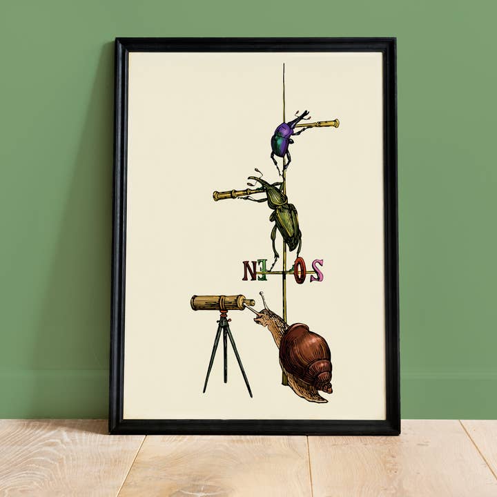 100% Made in France Poster - Dressed Insects for wholesale by Colette de B.