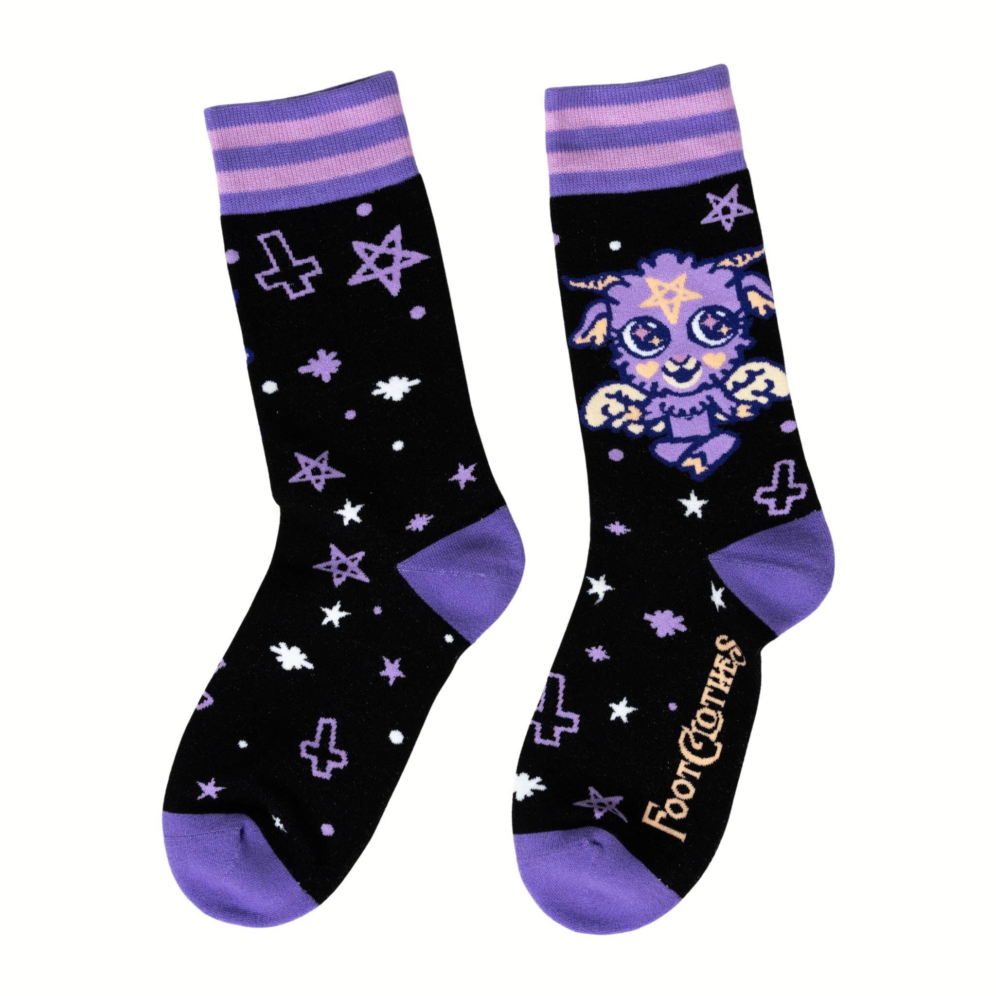 FootClothes LLC – wholesale Socks – Unisex – Baby Baphomet Crew Socks3