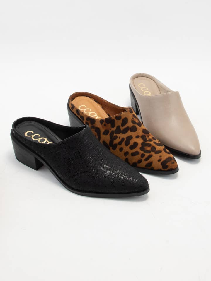 CCOCCI - Wholesale Mules - Women's - GINA POINTED-TOE SLIP ON BLOCK HEEL MULE8