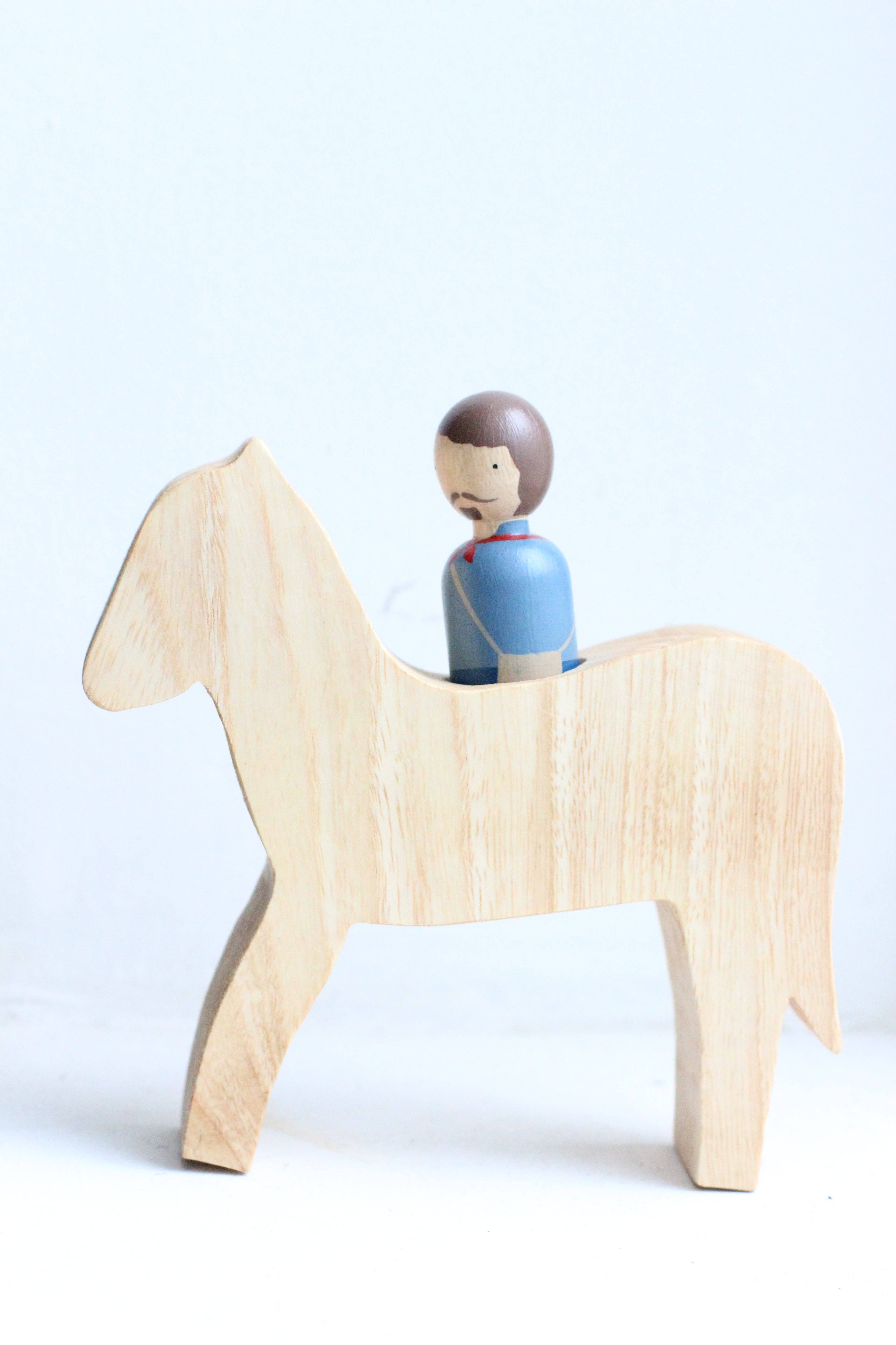 Goose Grease - Wholesale Wood Toy - Kids - Blank Rider and Horse1