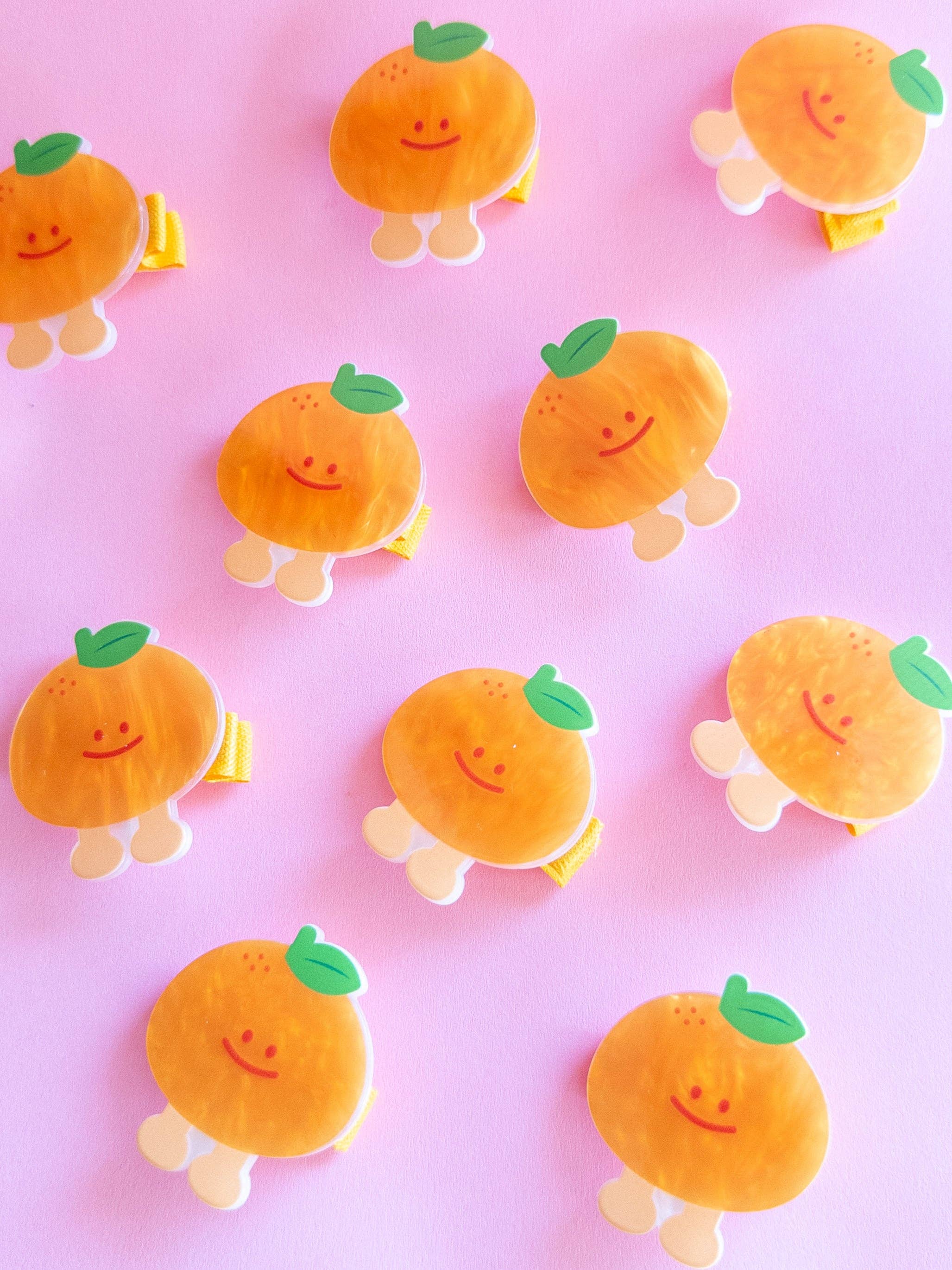 Eggy Cakes - Wholesale Hair Clip - Kids - Clementine Puffy Bow Set3