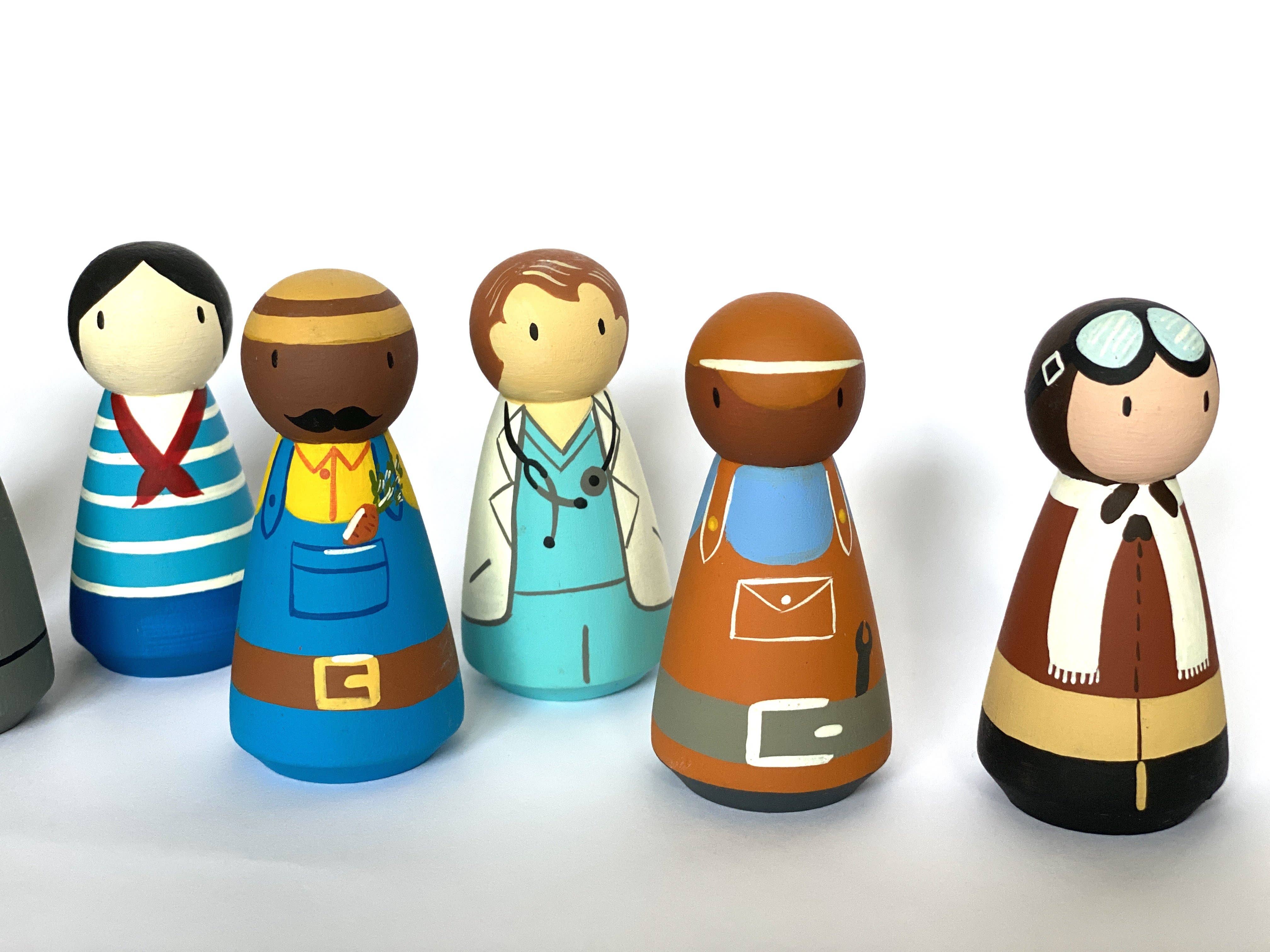 PoppyBabyCo - Wholesale Wood Toy - Kids - Wooden Peg Dolls Professional9