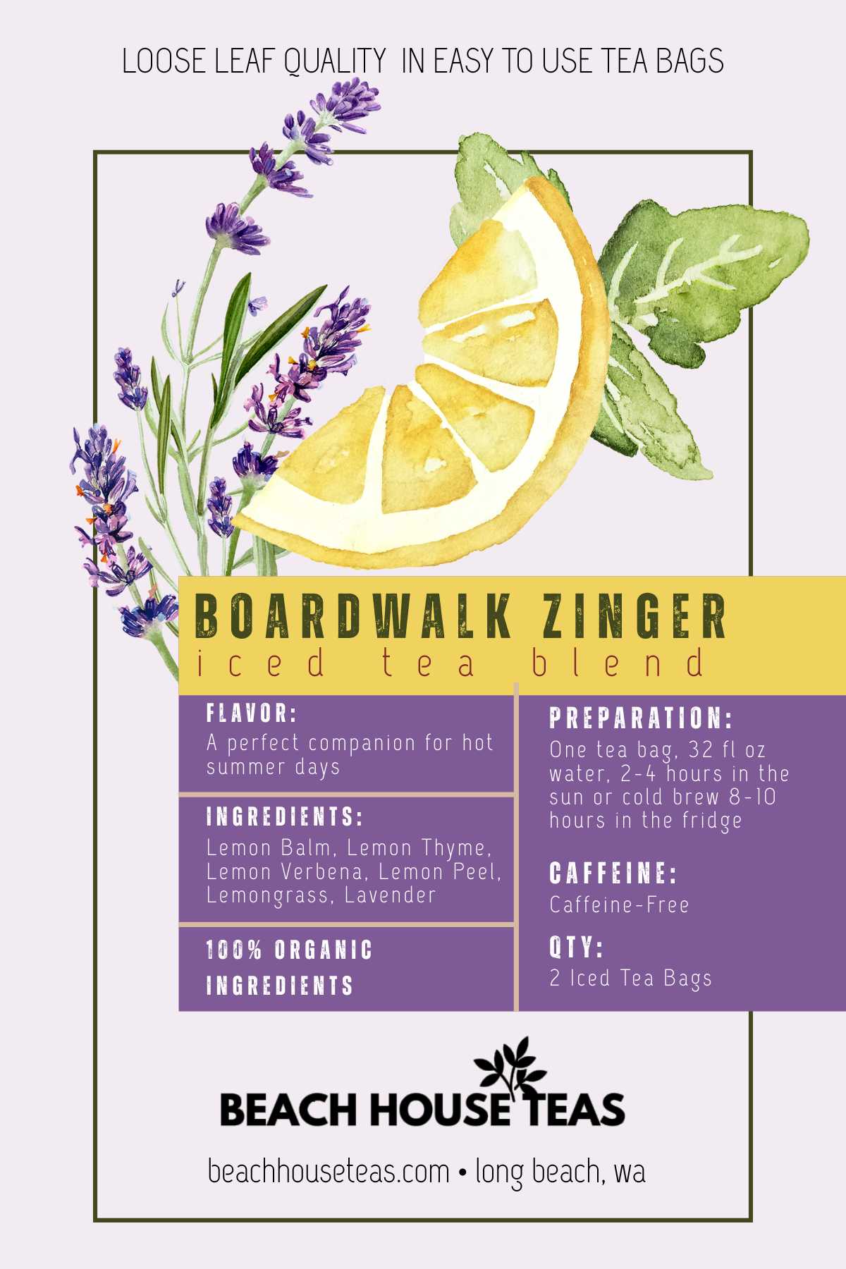 Beach House Teas - Venta al por mayor Té helado - Paquetes de Té Helado para Llevar20