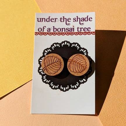Timber Fagus Stud Earrings for wholesale by Shade Of A Bonsai