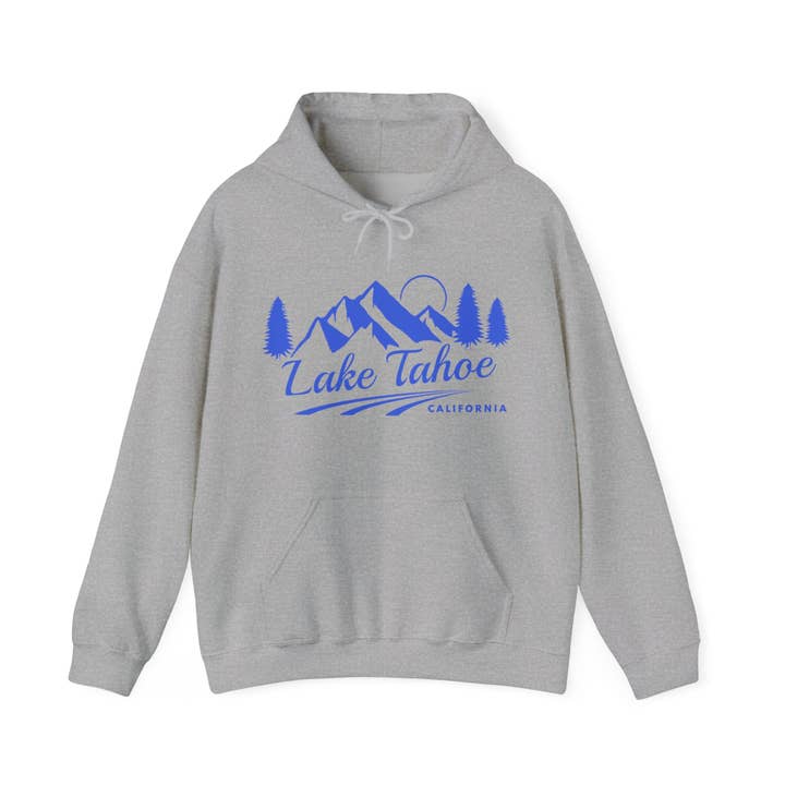 Hey Mountains - Wholesale Hoodie - Unisex - Lake Tahoe, California Hoodie - Unisex Mountain Lake Tahoe Hoodie Sweatshirt