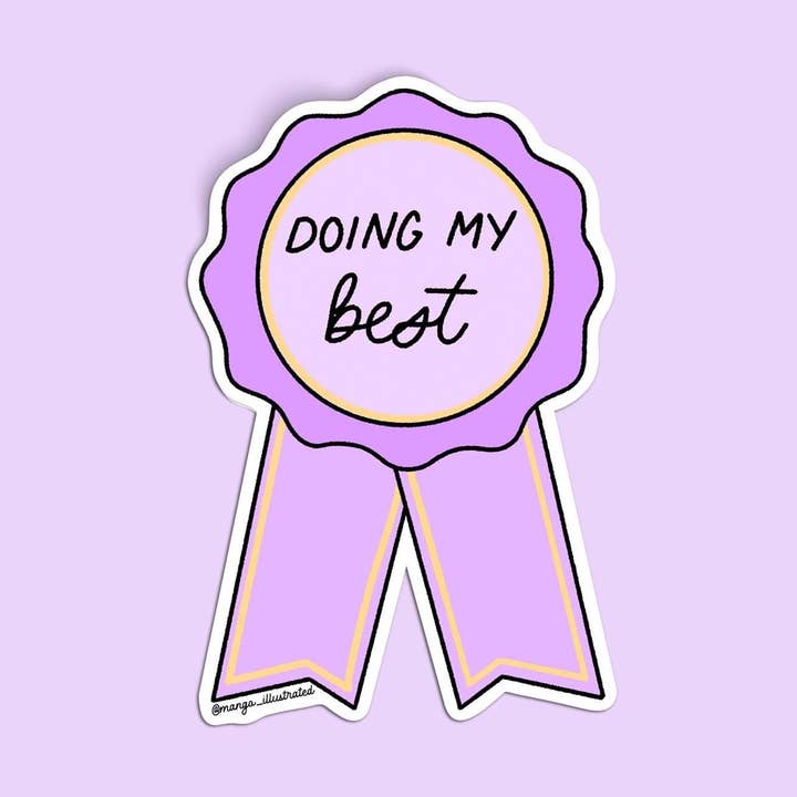 Doing my best award sticker for wholesale by MangoIllustrated