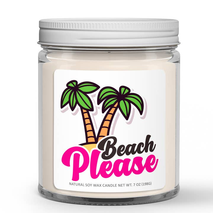 Wi-Wear - Wholesale Jar/Filled Candle - Beach Please Soy Candle - Beach & Summer Candle2