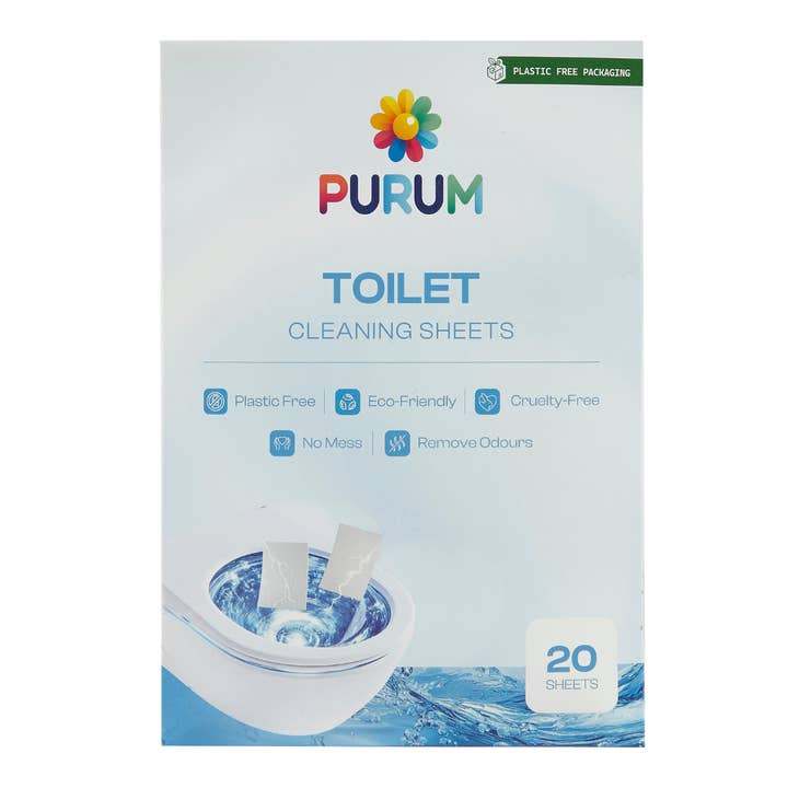 Purum Toilet Cleaning Sheets – Plastic-Free & Eco-Friendly - 20 Pack for wholesale by Re:gn