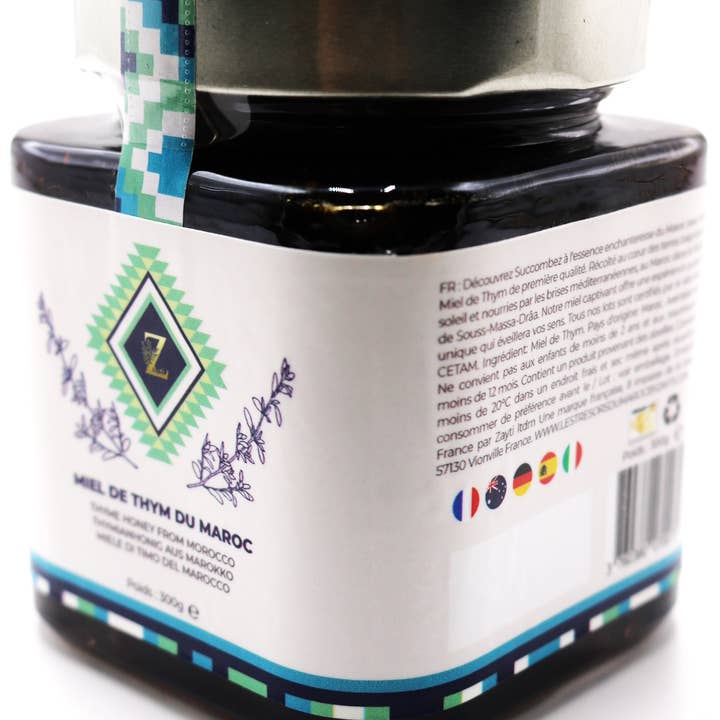 Zayti L.T.D.M - Vendita all'ingrosso Miele - Miele di Timo del Marocco 300 g - Un miele raro e unico3