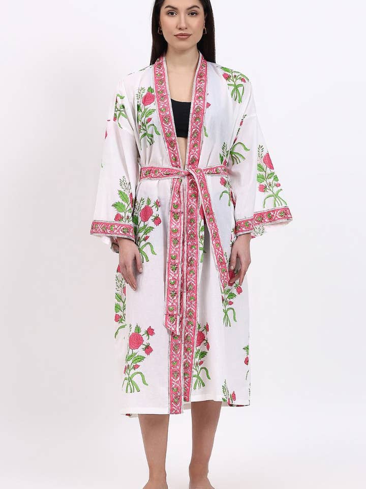 Bomullskimonorock - Ros för wholesale av Hi Handmade