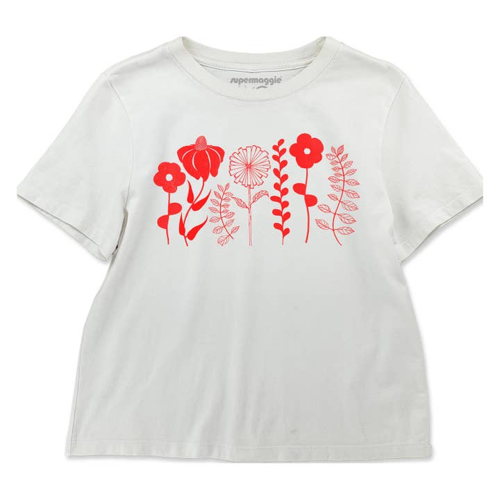 Spring Flowers Gwenn Heavyweight Tee for wholesale by Supermaggie @ Faire