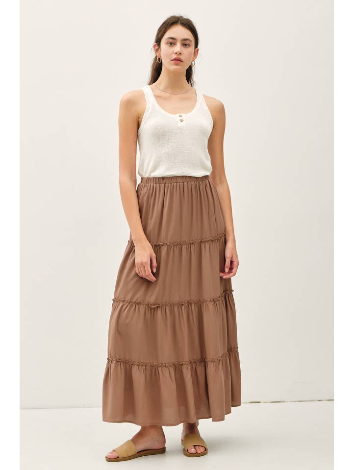 Be Cool - Wholesale Skirt - Women's - TIERED MAXI SKIRT8