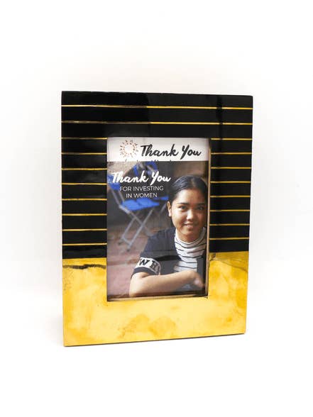 Cadre Art Déco noir et doré pour la vente par Fair Anita