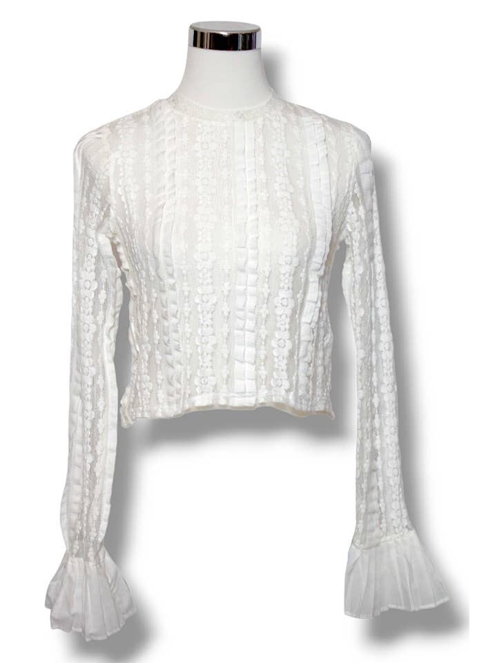 White Elegant Dream Shirt: Viscose Blend with Stretch for wholesale on Faire4