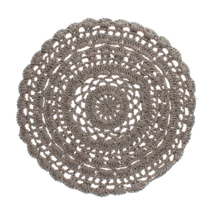 Crochet Placemat - Grey for wholesale by Rex B2B - UK