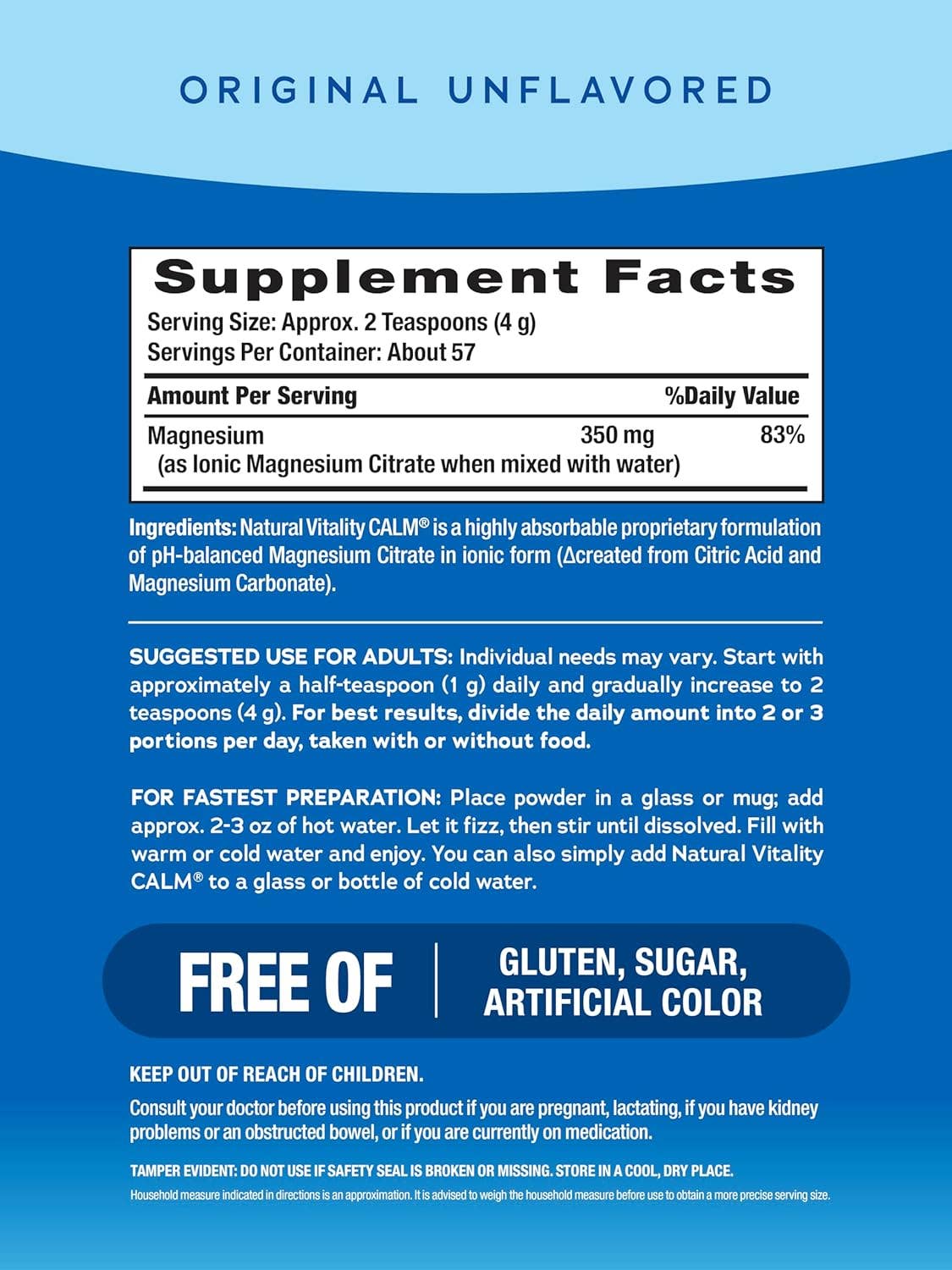 BranVx Distributors - Wholesale Powdered Health Drink - Natural Vitality Calm Magnesium Supplement Powder 8 Oz1