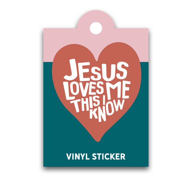 Jesus Loves Me Sticker for wholesale by The Chester Drawer