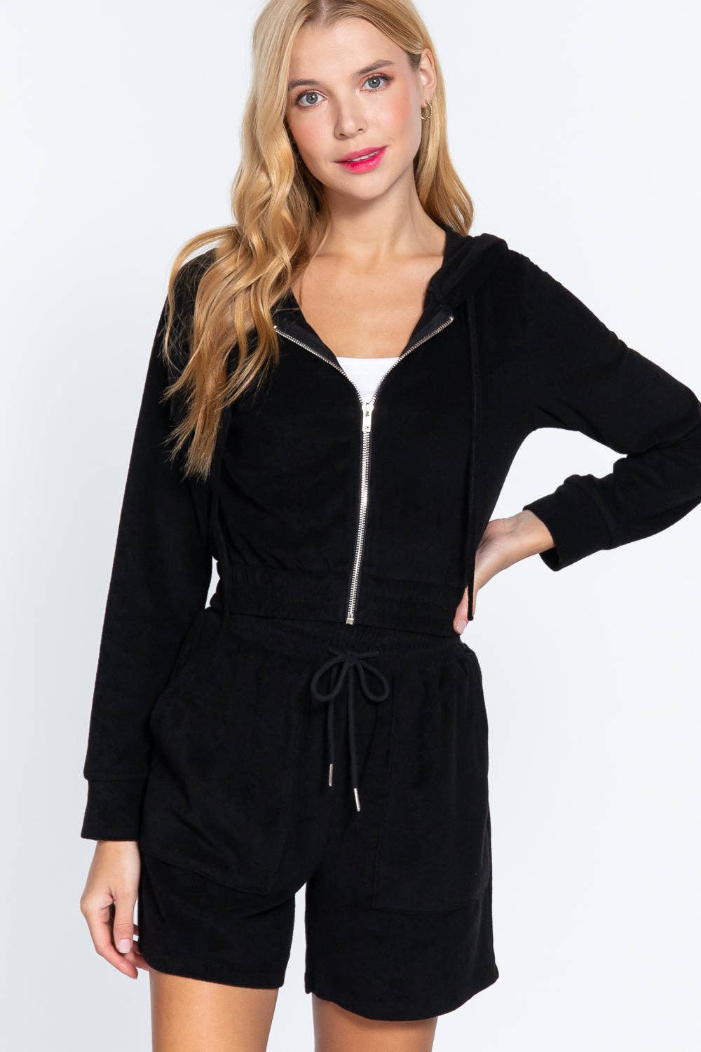 CC Wholesale Clothing - Wholesale Jacket - Women's - Hoodie Terry Towelling Jacket1