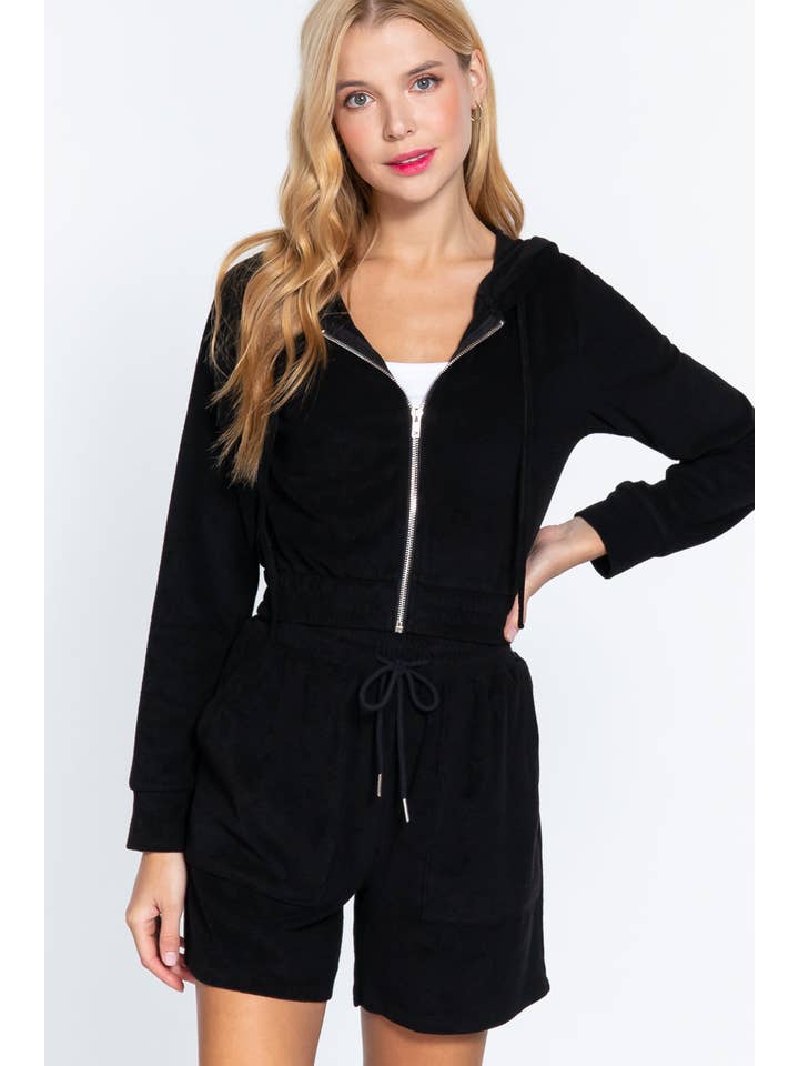 CC Wholesale Clothing - Wholesale Jacket - Women's - Hoodie Terry Towelling Jacket1