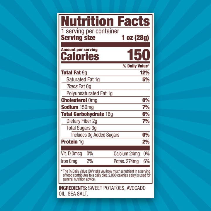 Jackson's - Wholesale Chips - Sea Salt Sweet Potato Chips in Avocado Oil 1oz (Pack of 30)
