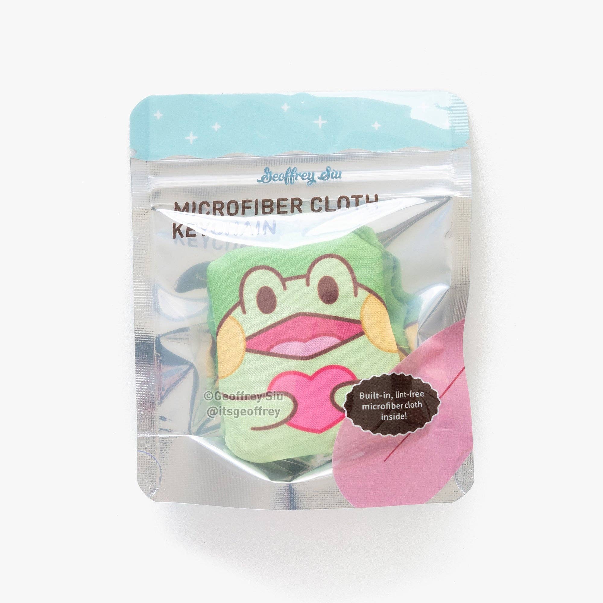 Geoffrey Siu Art LLC - Wholesale Keychain - Unisex - Bean the Frog Microfiber Cloth Keychain3