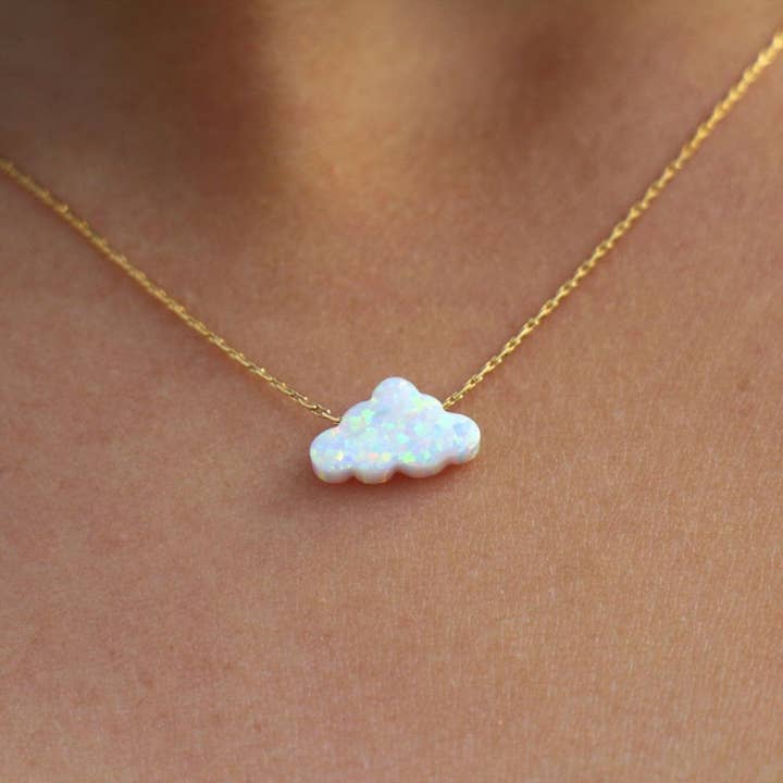 Ashlen - Wholesale Pendant/charm necklace - OPAL CLOUD NECKLACE1