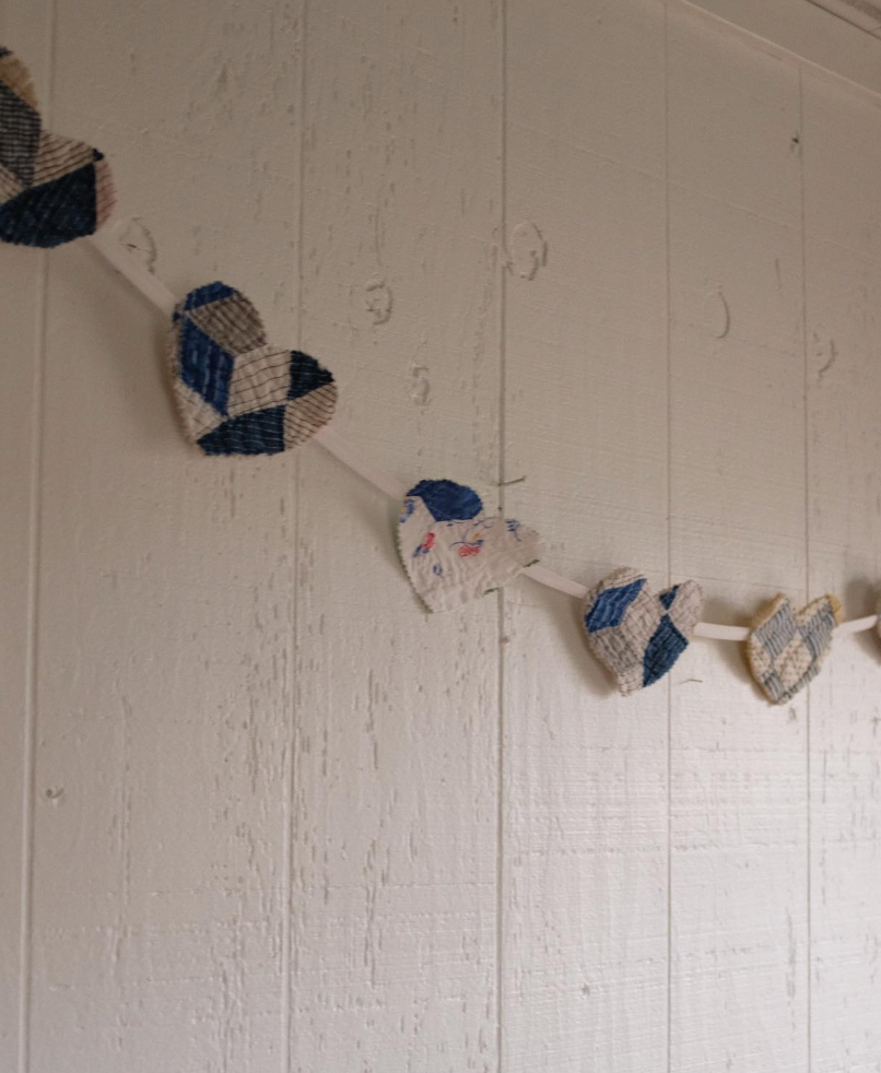 Reclaim Creative - Wholesale Bunting/Garland - Quilt Heart Bunting - Assorted Quilts2