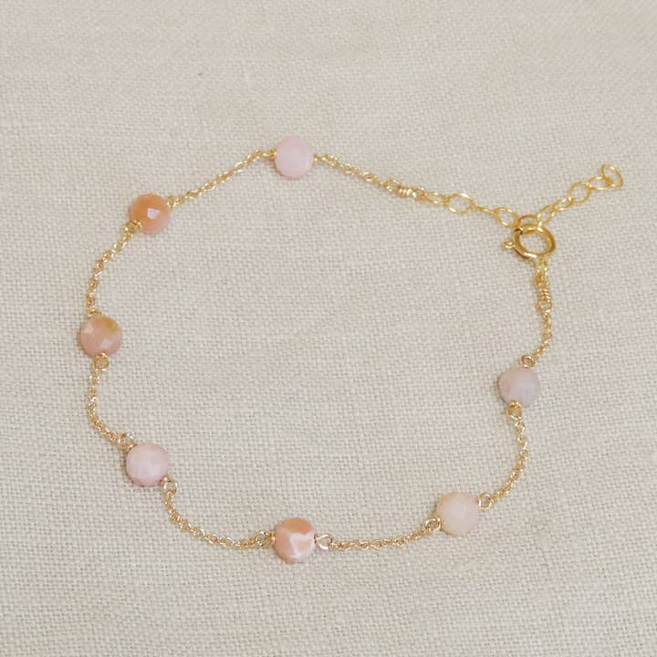 October Pink Opal Birthstone Bracelet for wholesale by Dogeared