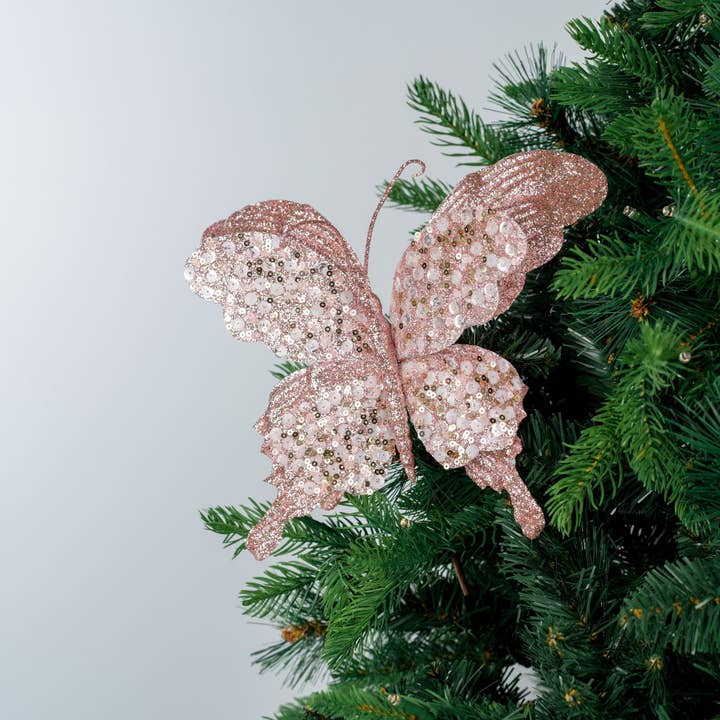 Joy By - Wholesale Christmas Decoration - Vintage Butterfly Pick