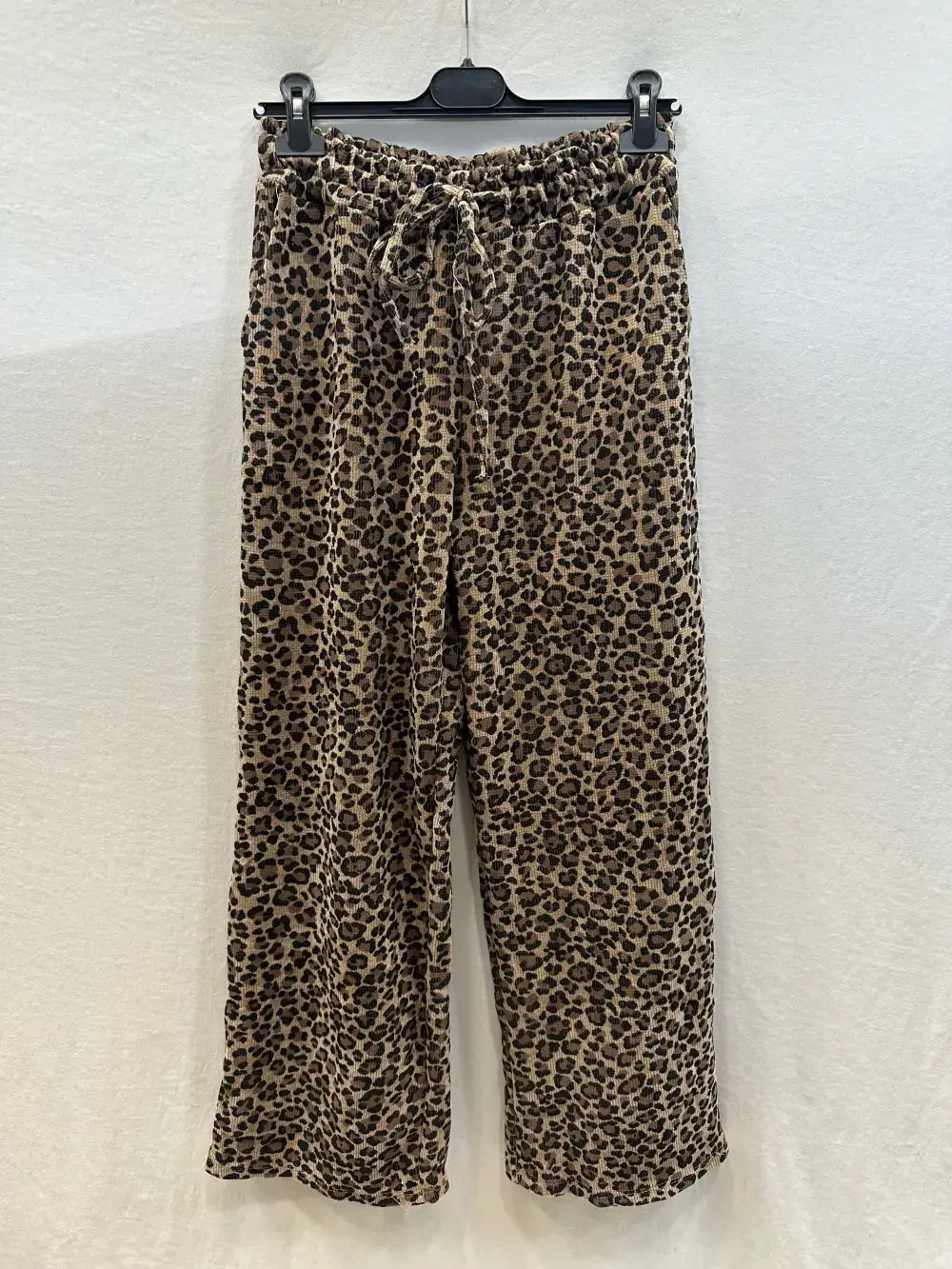 Mimi & Gogo - Wholesale Pants - Women's - Wide Leopard Velvet Pants @46221_PaLLeo1