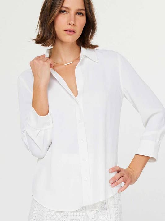 3/4 Sleeve Button Down Shirt for wholesale by Current Air