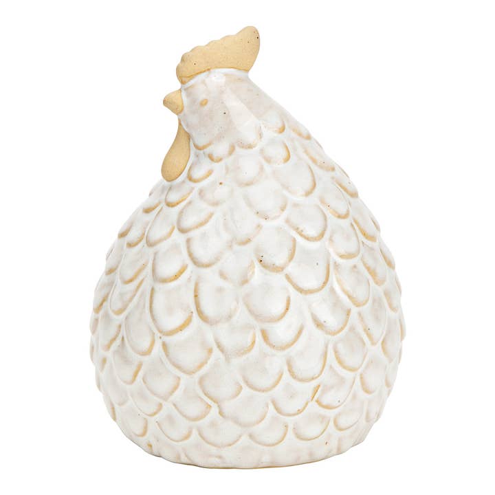 Wurm - Wholesale Decorative Figurine - Ceramic chicken white (W/H/D) 9x12x9cm0